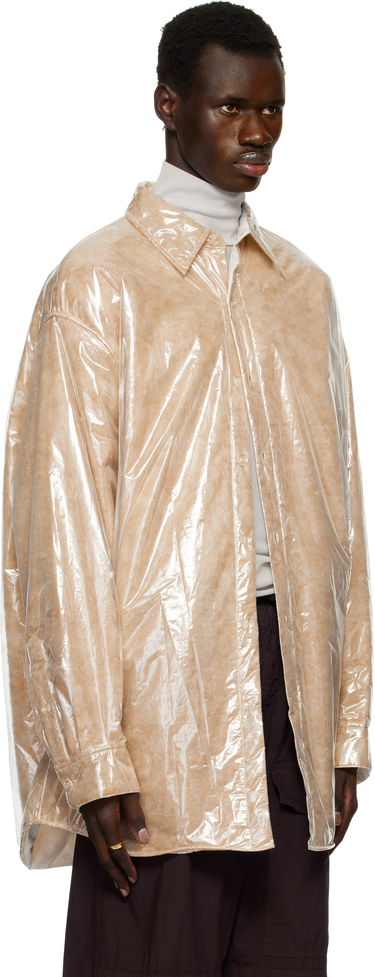 Skjorte Dries Van Noten Dries Van Noten Oversized Puffed Overshirt Beige | 251-020713-1257, 1