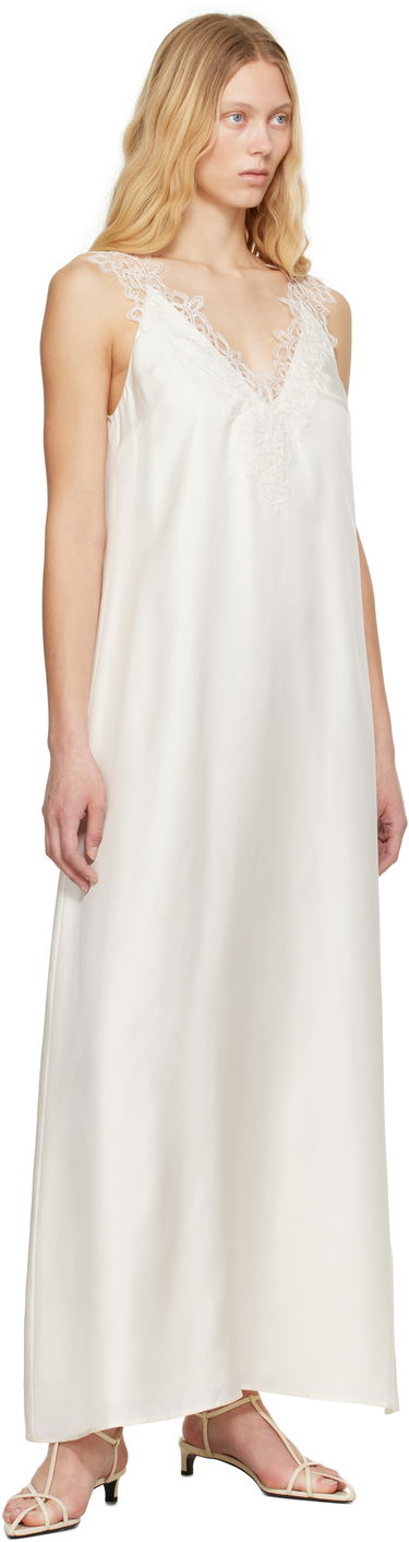 Kjole Róhe Rohe Silk Lace Maxi Dress Hvid | 415-33-256, 3