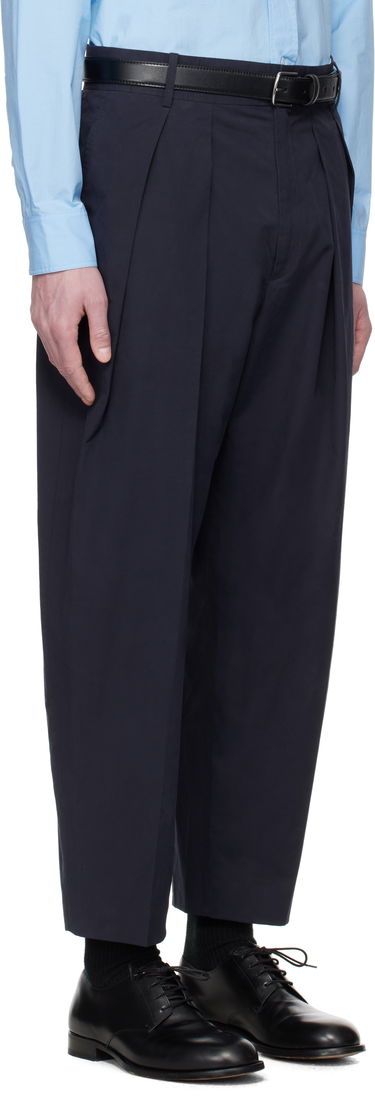 Bukser The Row The Row Dyon Pleated Trousers Mørkeblå | 937-W3897, 1