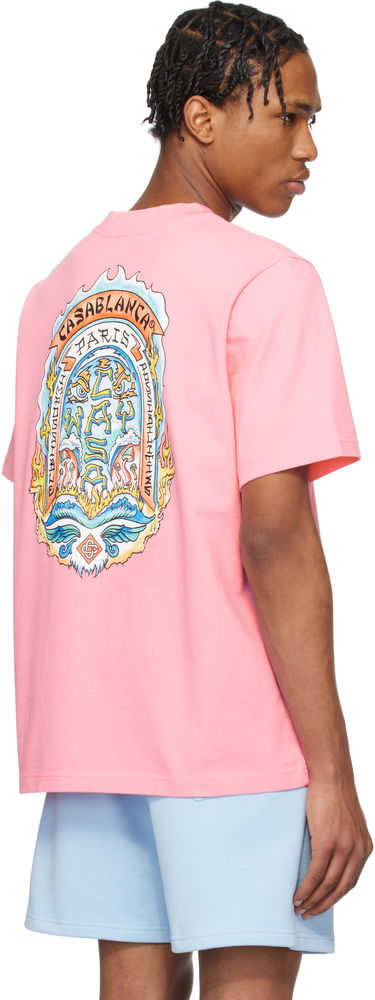 T-shirt Casablanca Casablanca Casa Way Skate T-Shirt Lyserød | MS25-JTS-001-07, 2