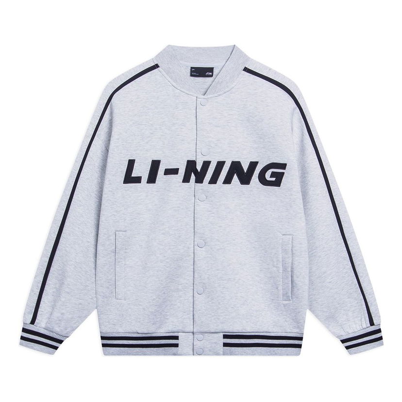 Bomberjakke Li-Ning Striped Graphic Baseball Jacket Grå | AWDT545-4