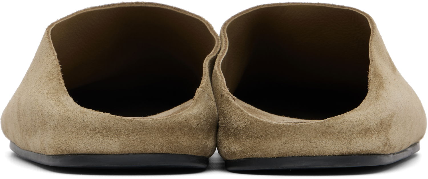 Sneakers og sko The Row The Row Hudson Suede Slide Loafers Grøn | F1705-L302, 1