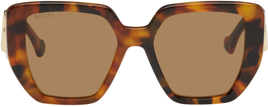 Solbriller Gucci Square Sunglasses Brun | GG0956S-007, 0
