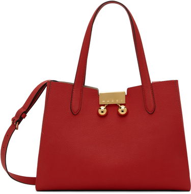 Håndtaske Marni Marni Leather Trunkaroo Small Tote Rød | BMMP0150U0 P8185, 0