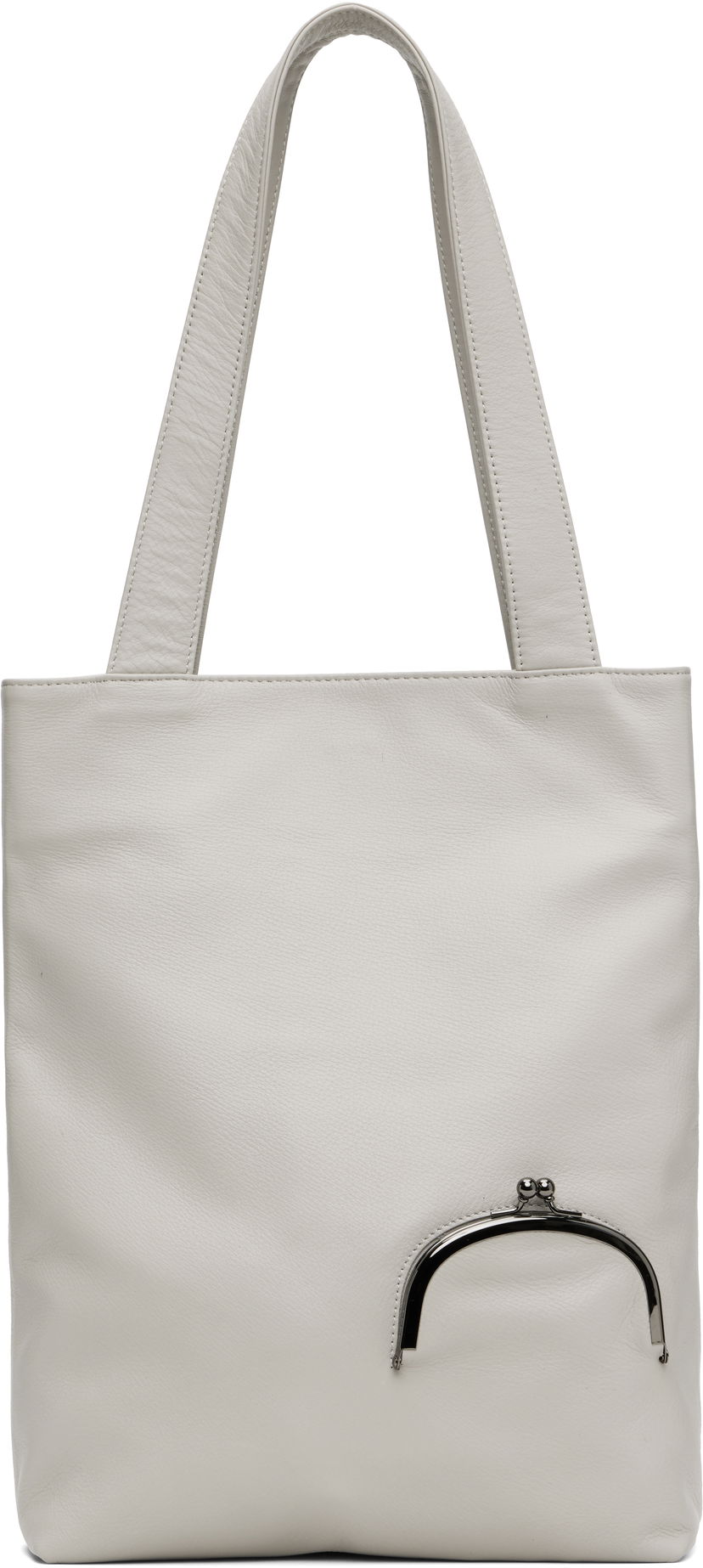 Mulepose Yohji Yamamoto YOHJI YAMAMOTO Clasp Tote Hvid | DP-I83-717