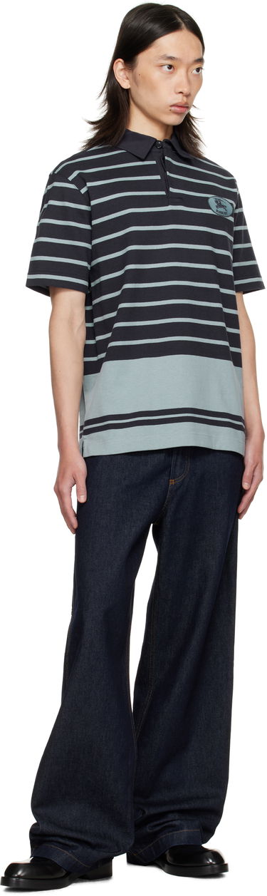 Polo skjorte Burberry Burberry Index Stripe Polo Sort | 8110595, 3