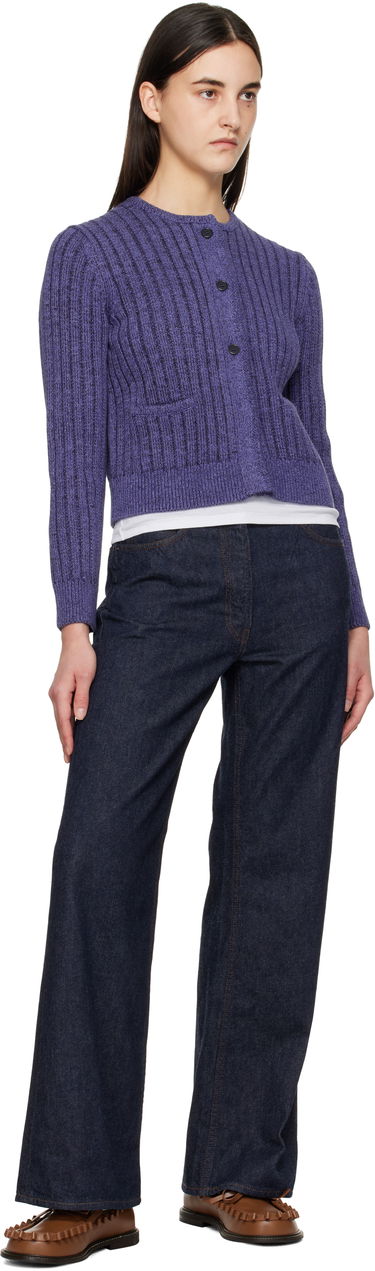 Sweater JW Anderson JW Anderson Cropped Buttoned Cardigan Lilla | KW1356-YN0410, 3