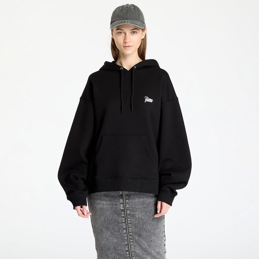 Sweatshirt Patta Patta Bark Boxy Hoodie Sort | POC-SS25-2050-325-0009-001
