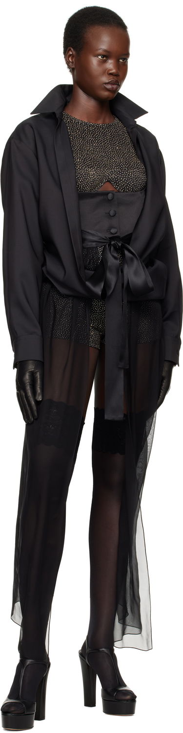 Nederdel Dolce & Gabbana Dolce&Gabbana Maxi Silk Chiffon Skirt Sort | F4C0AT FU1AT, 3
