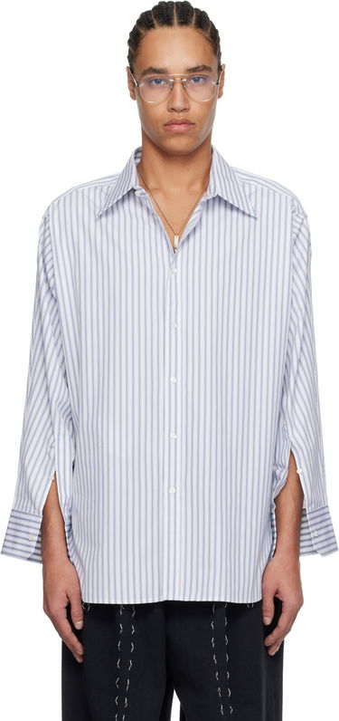 Skjorte Maison Margiela Maison Margiela Stripe Cotton Shirt Hvid | S50DT0049 M35311, 0