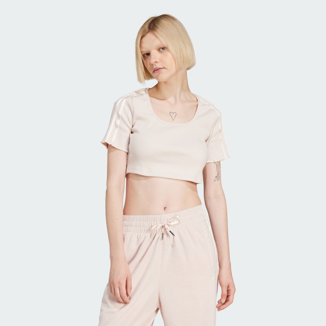 Crop top adidas Performance Baby Tee Beige | JN3014, 0