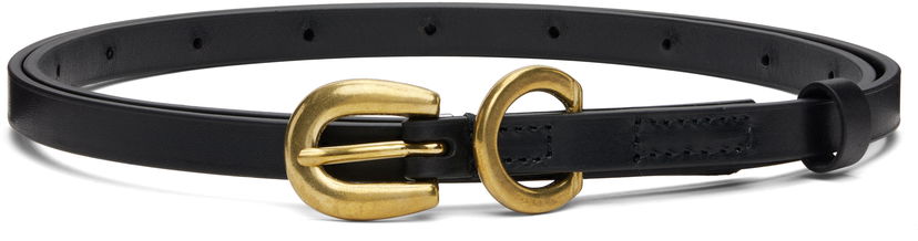 Bælter AURALEE AURALEE Narrow Leather Belt Sort | A25AB08RP