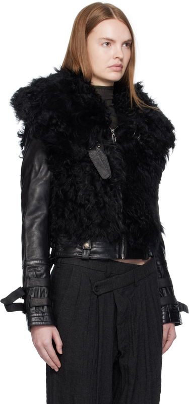 Jakke R13 R13 Furry Shrunken Shearling Jacket Sort | R13WR419-R544A, 1