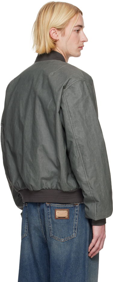 Bomberjakke Dolce & Gabbana Dolce&Gabbana Oversize Linen Bomber Jacket Grå | G9BBMTFU4L4, 2