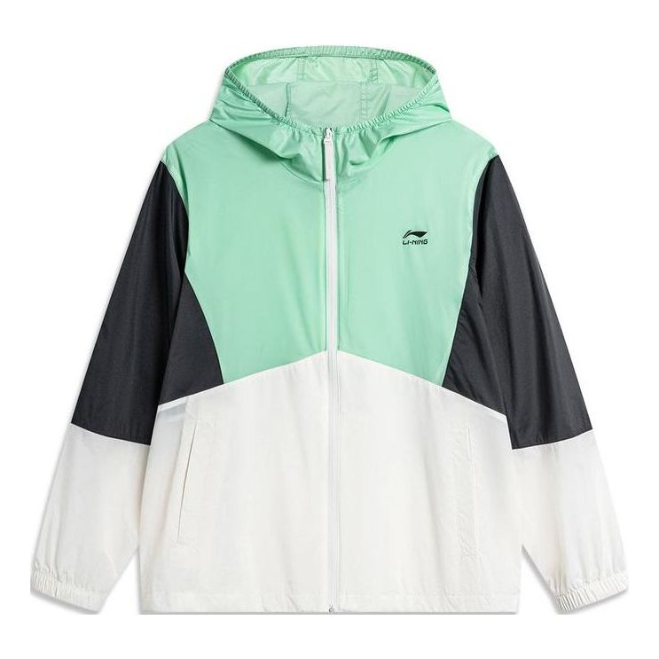 Vindjakke Li-Ning Color Block Windbreaker Grøn | AFDU363-4