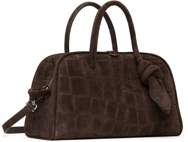 Håndtaske Jacquemus Jacquemus Small Turismo Suede Croc-Embossed Bag Brun | 25E251BA416-3243, 1