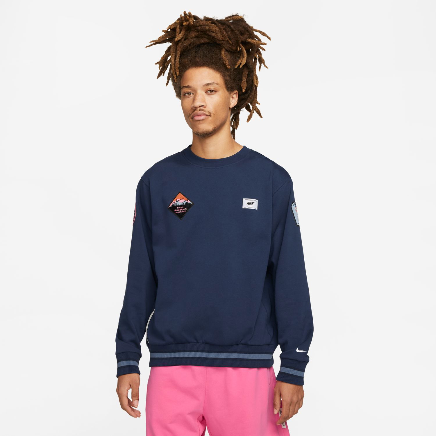 Sweatshirt Nike Dri-FIT Standard Issue Mørkeblå | DX0446-410, 0