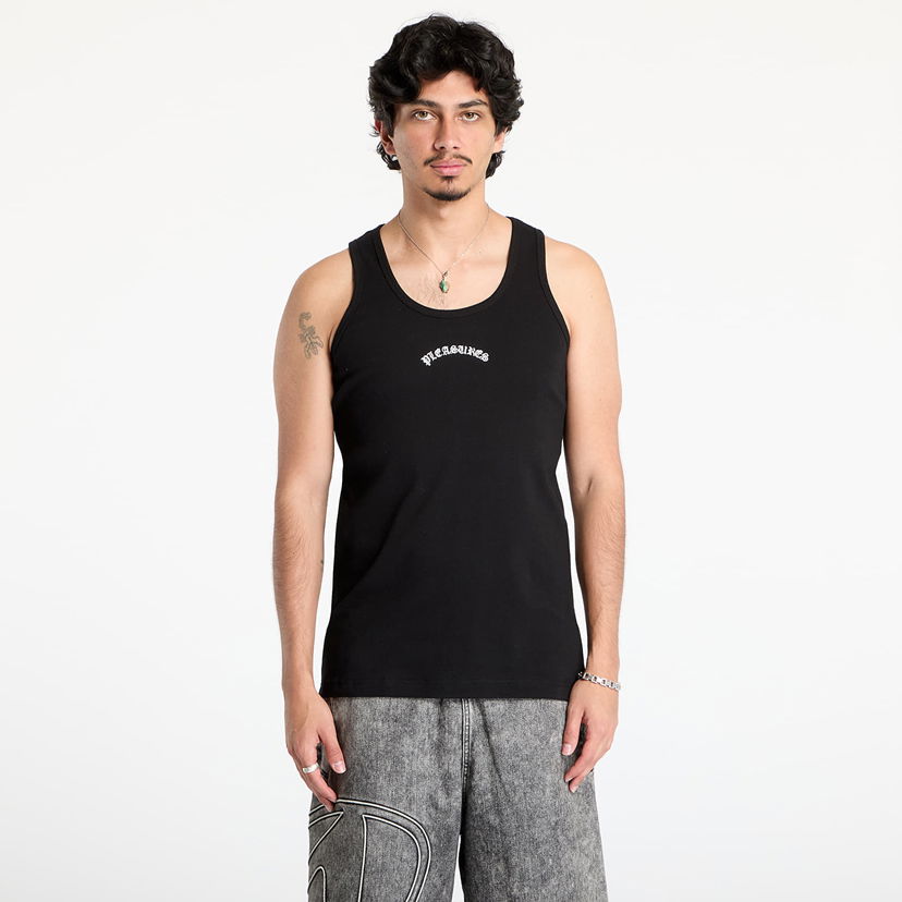 Tanktop Pleasures Pleasures Standard Tank Top Sort | P25SU041 BLACK_WHITE