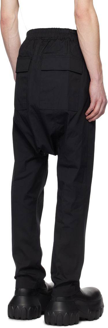 Bukser Rick Owens Rick Owens Hollywood Heavy Drawstring Trousers Sort | RU01E5380 TE, 2