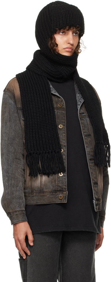 Beanie We11done We11done Chunky Knit Muffler & Beanie Set Sort | WD-KH3-24-642-U-BK, 3