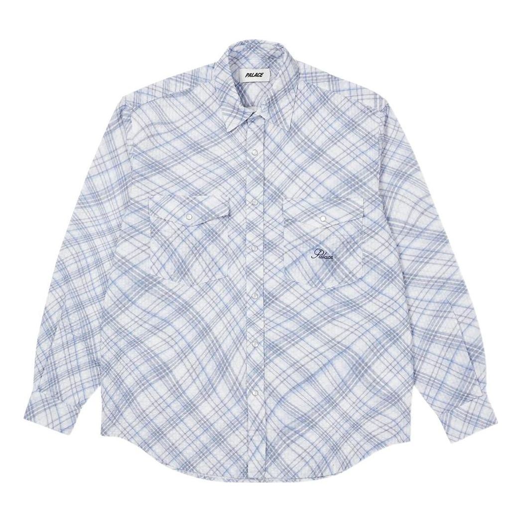 Skjorte Palace Warp Check Shirt Blå | P22SHT064, 0
