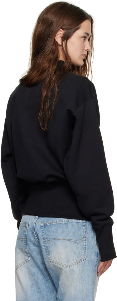 Sweatshirt Jean Paul Gaultier Jean Paul Gaultier Cropped Mock Neck Sweatshirt Sort | 25/03-W-TO289-J003-0004, 2