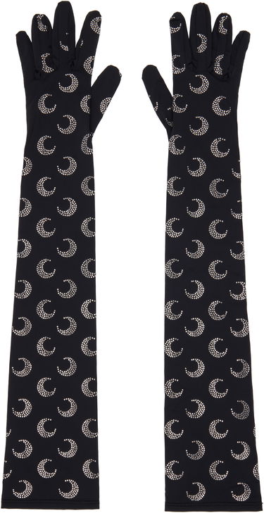 Handsker Marine Serre Marine Serre Moon Strass Jersey Long Gloves Sort | WSA024A CJER0002, 0
