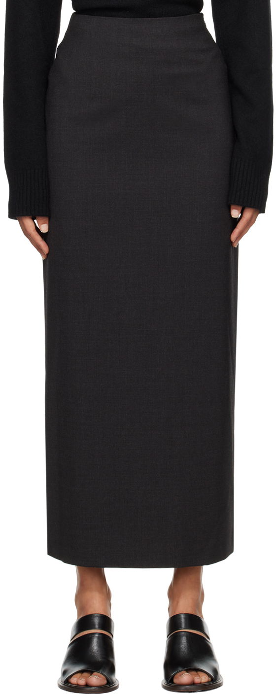 Nederdel Loulou de Saison Loulou de Saison Samos Midi Skirt Sort | SAMOS, 0