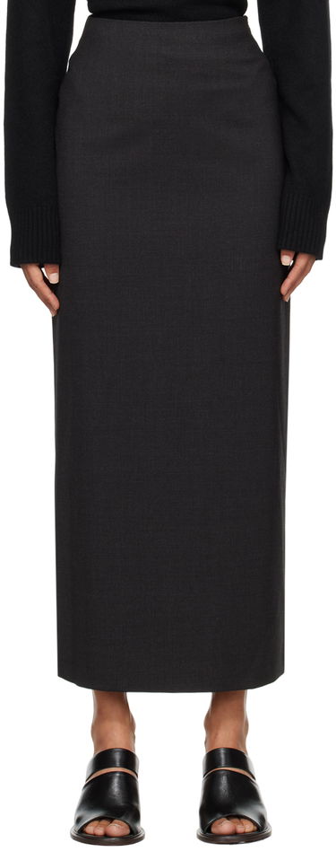 Nederdel Loulou de Saison Loulou de Saison Samos Midi Skirt Sort | SAMOS, 0