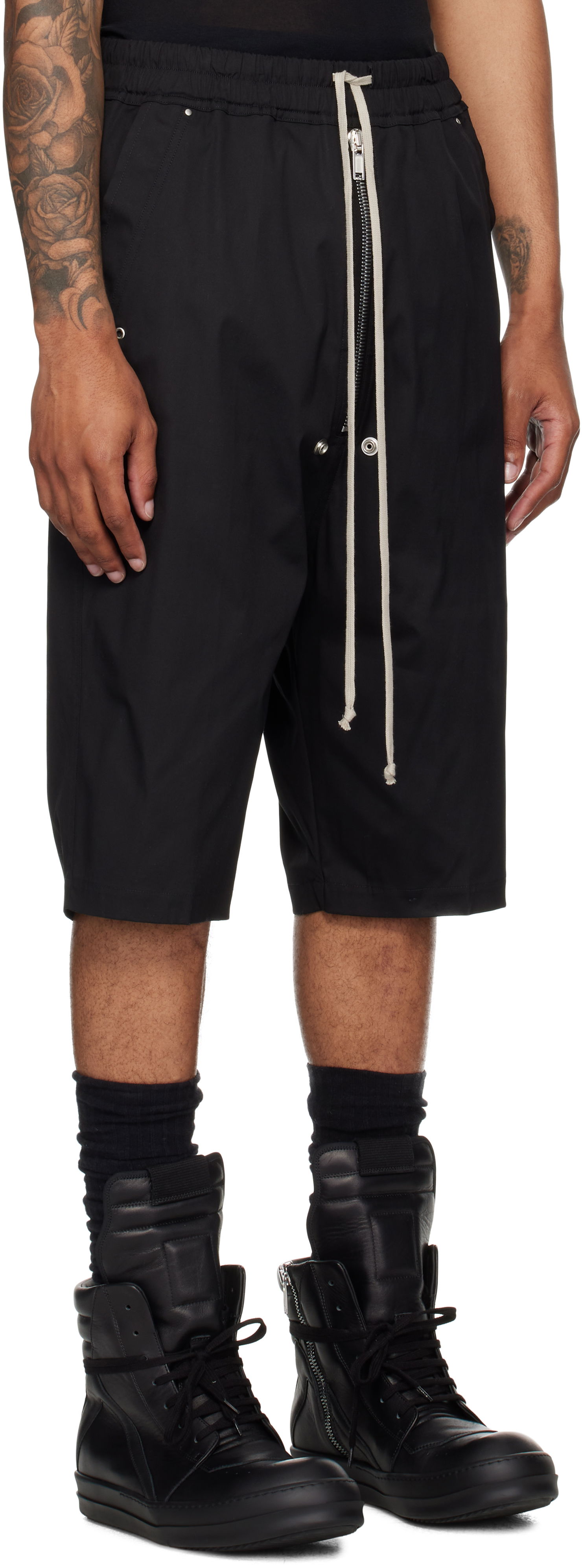 Shorts Rick Owens Rick Owens Bela Pods Shorts Sort | RU02E1349 TE, 1