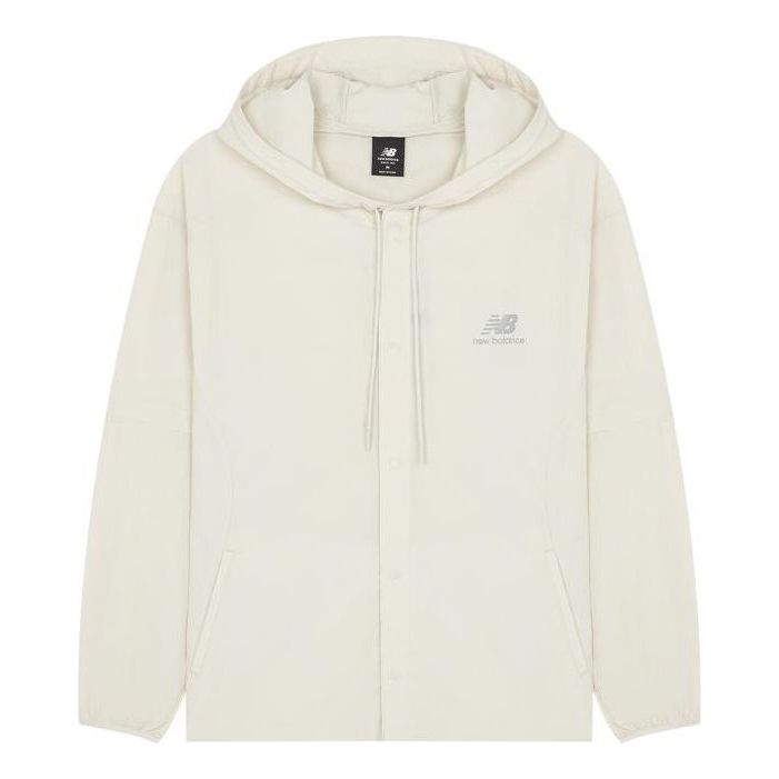 Vindjakke New Balance Print Casual Jacket Hvid | AMJ22368-CFO