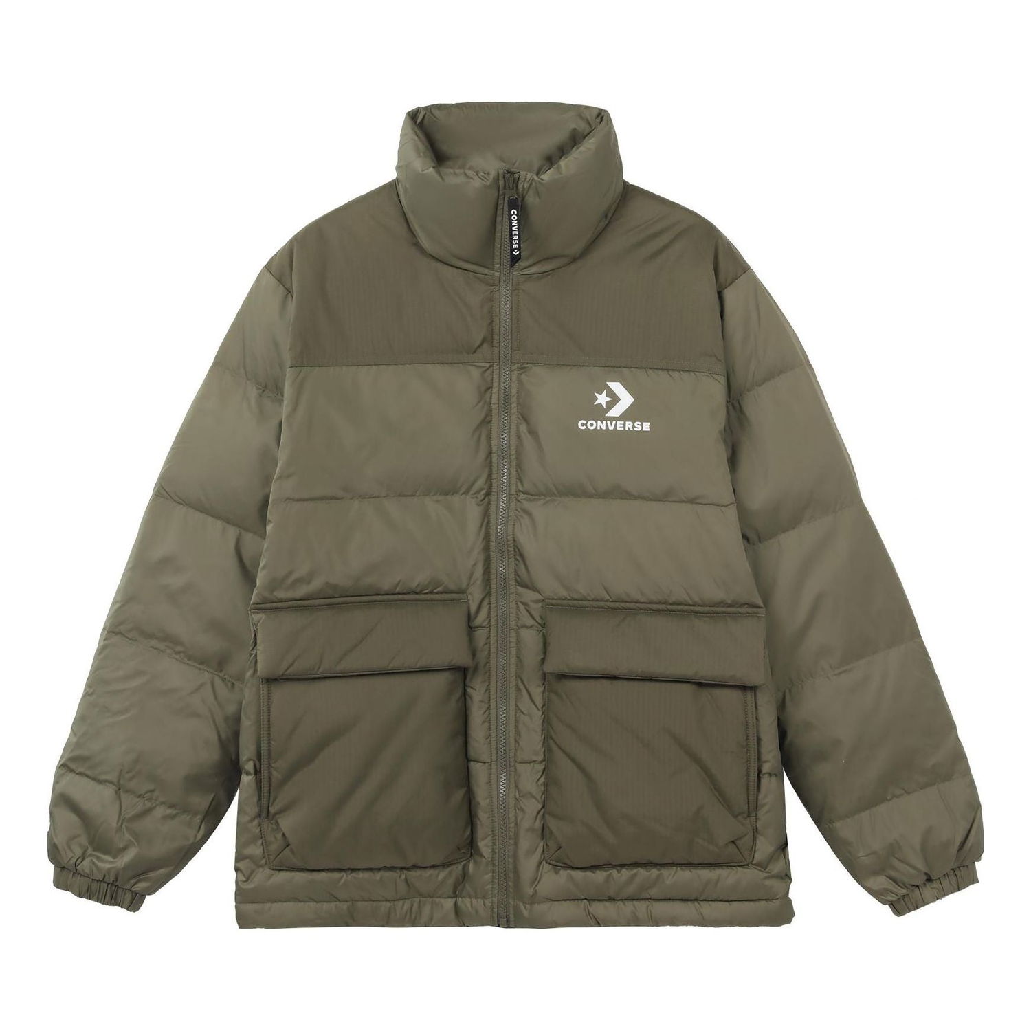 Puffer jakke Converse Chevron Down Jacket Grøn | 10023755-A04, 0