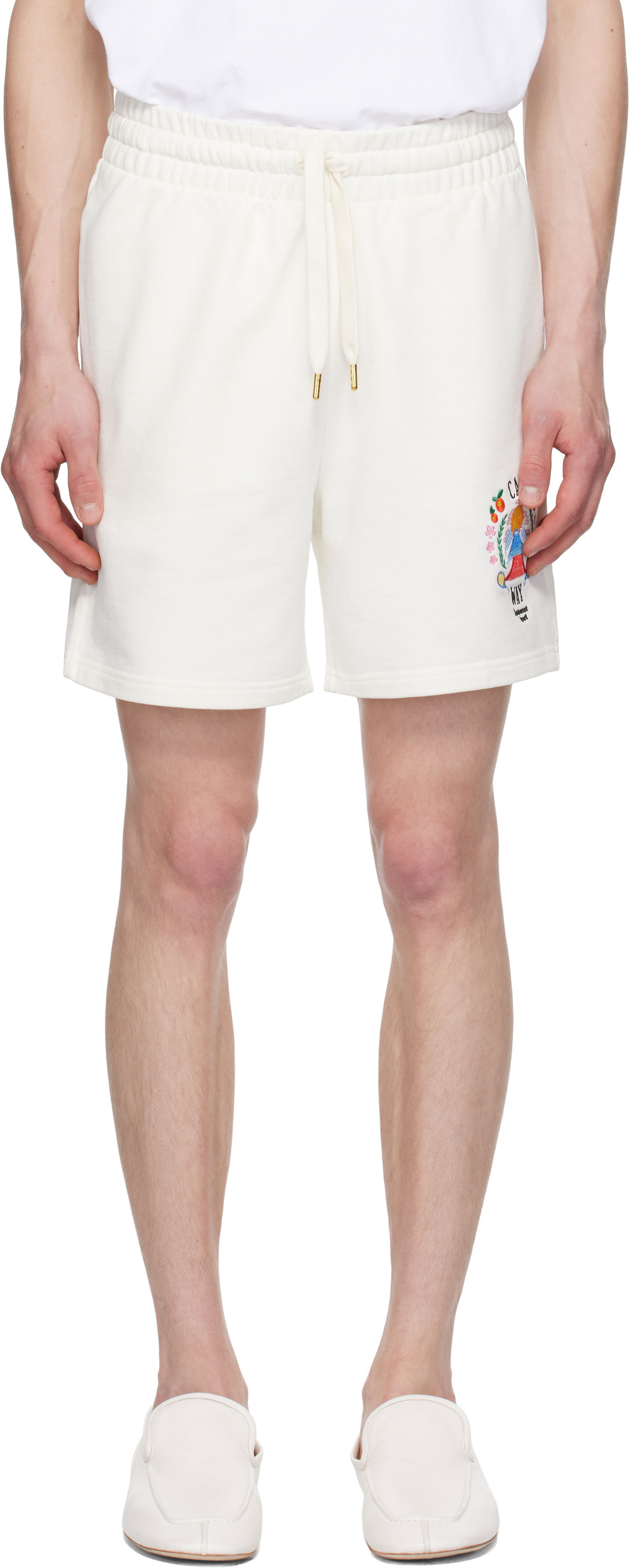 Shorts Casablanca Casablanca 'Casa Way' Mountain Sweat Shorts Hvid | MPF25-JTR-003-04, 0