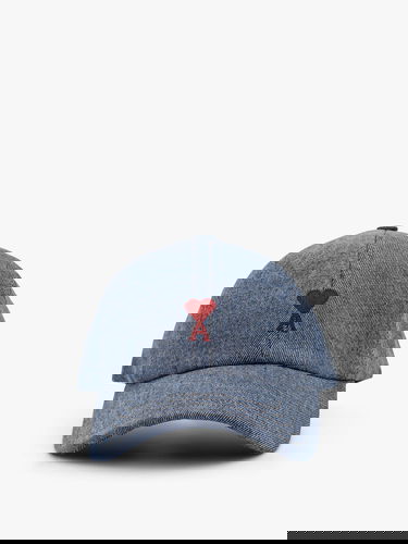 Kasket AMI Denim Baseball Cap Ami Paris Blå | UCP116DE0046480, 0