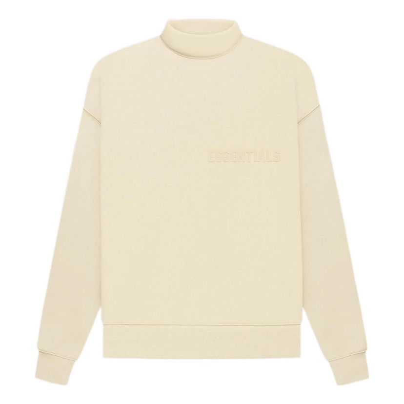 Sweater Fear of God Essentials Mockneck Sweatshirt Beige | FOG-FW22-309
