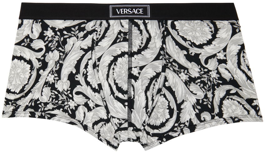 Boksere Versace Versace Printed Boxers Sort | 1014038_1A11603, 0