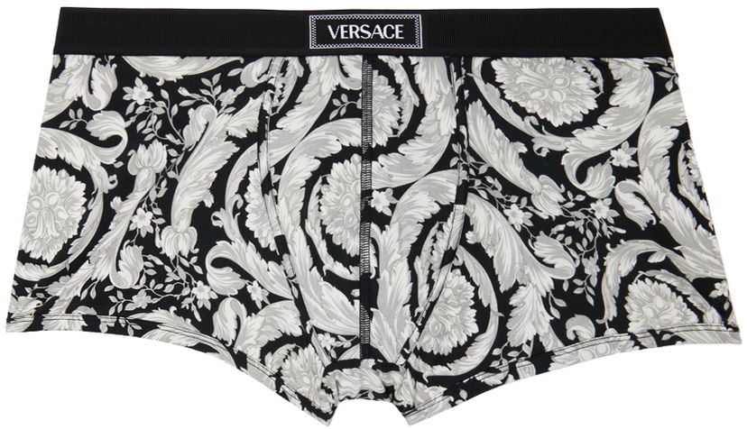 Boksere Versace Versace Printed Boxers Sort | 1014038_1A11603