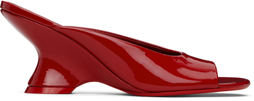Tilbehør Dries Van Noten Dries Van Noten Open-Toe Leather Mules Rød | WS251-1561-189
