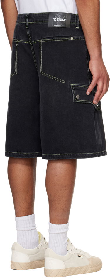 Shorts Off-White Off-White Safari Cargo Denim Shorts Sort | OMYC024S25DEN0021350, 2