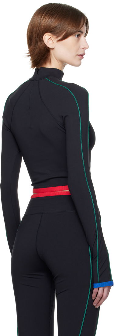 Crop top Casablanca Casablanca Raglan Sleeve Sport Top Sort | WPS25-ACT-027-01, 2