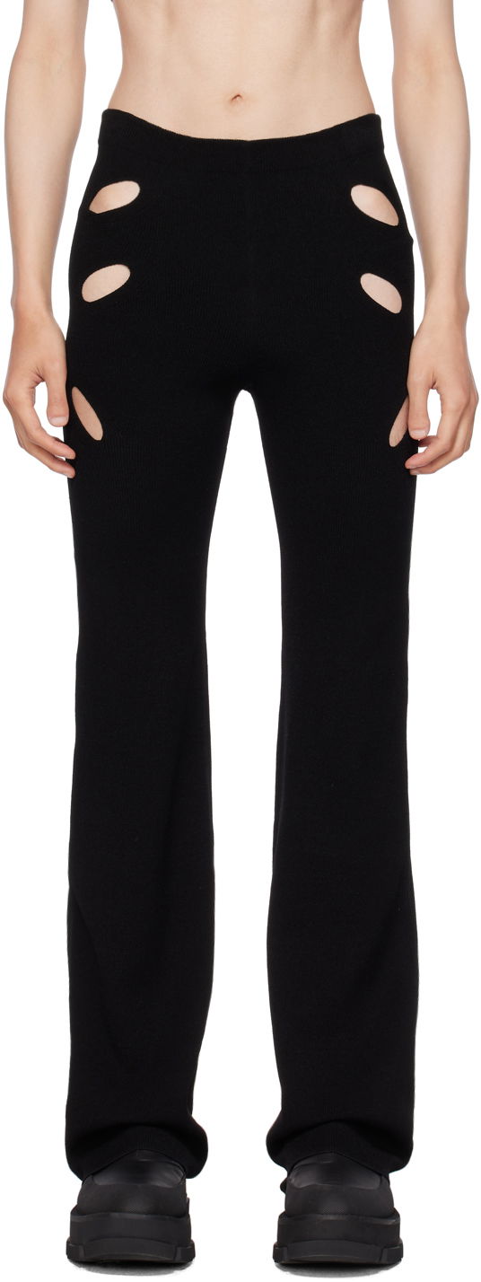 Leggings Dion Lee Slit Detail Trousers Sort | C7133P22