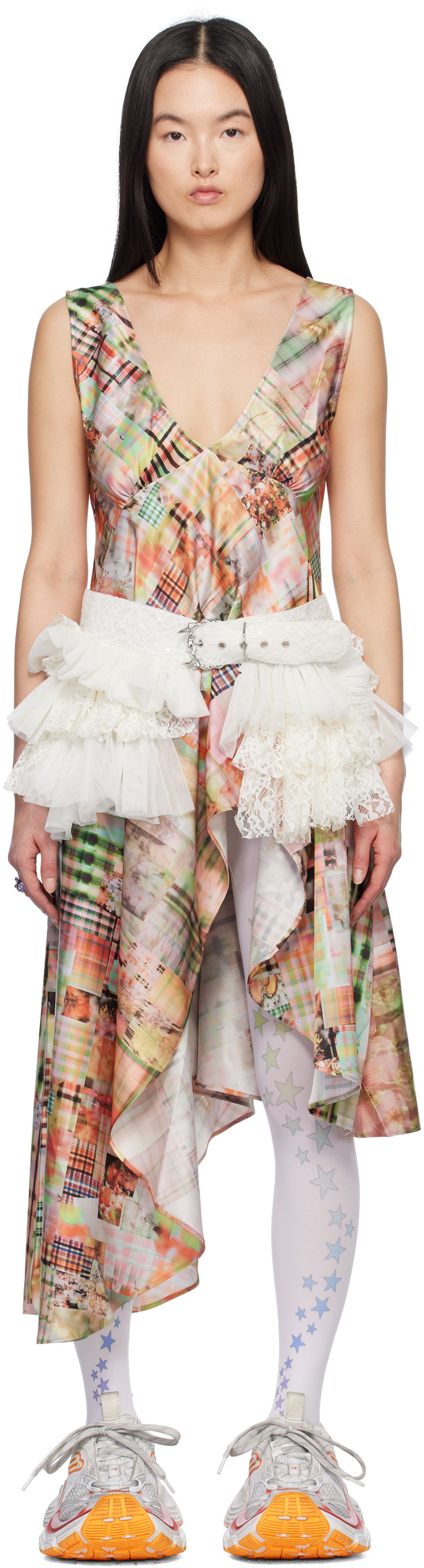 Kjole Collina Strada Collina Strada Tulip Midi Dress Flerfarvet | XX4031
