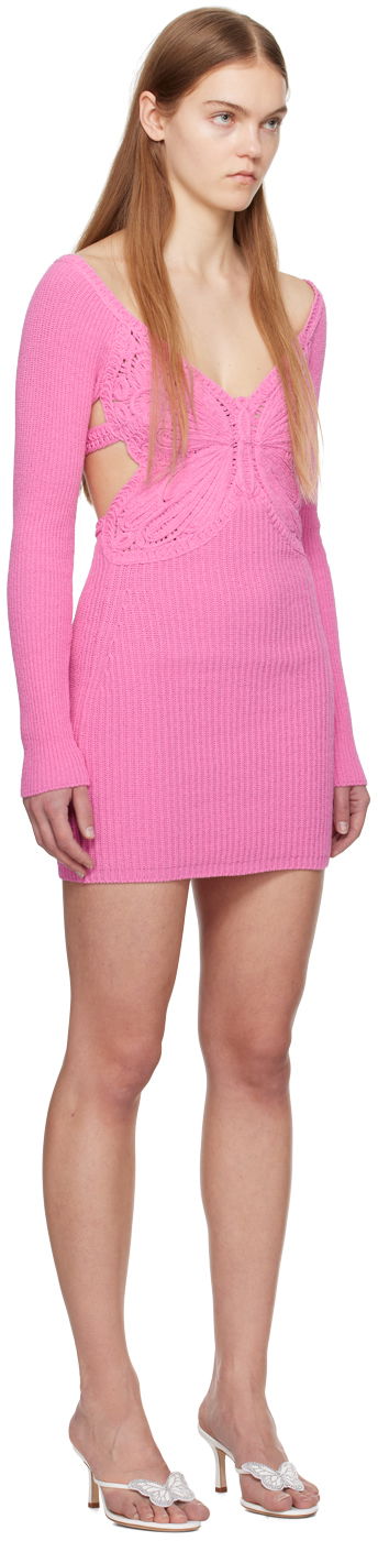 Kjole Blumarine Knit Off-The-Shoulder Minidress Beige | P422A457A, 4