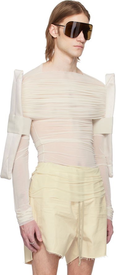Shorts Rick Owens Rick Owens Hollywood Sheer Long Sleeve T-Shirt Sort | RR01E5200 BZCD, 4