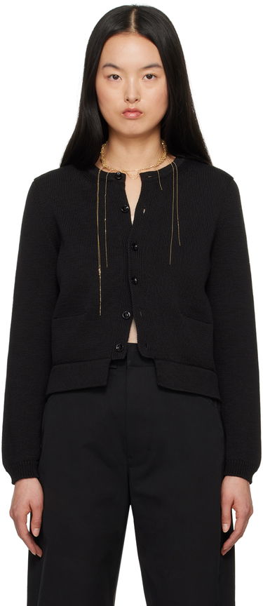 Sweater LEMAIRE LEMAIRE Cropped Knit Cardigan Sort | TO1209 LK1022, 0