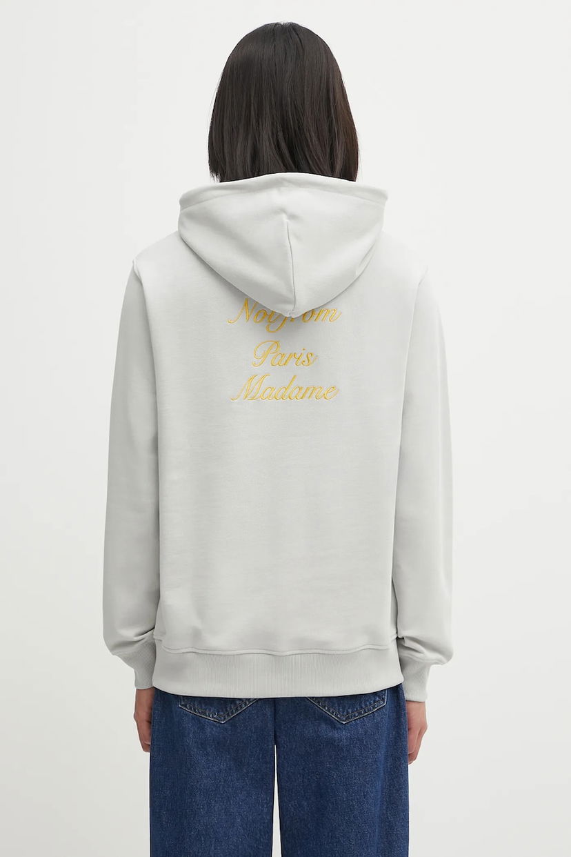 Sweatshirt Drôle de Monsieur Drôle de Monsieur Le Hoodie Slogan Calligraphy Grå | I.HO168.CO127