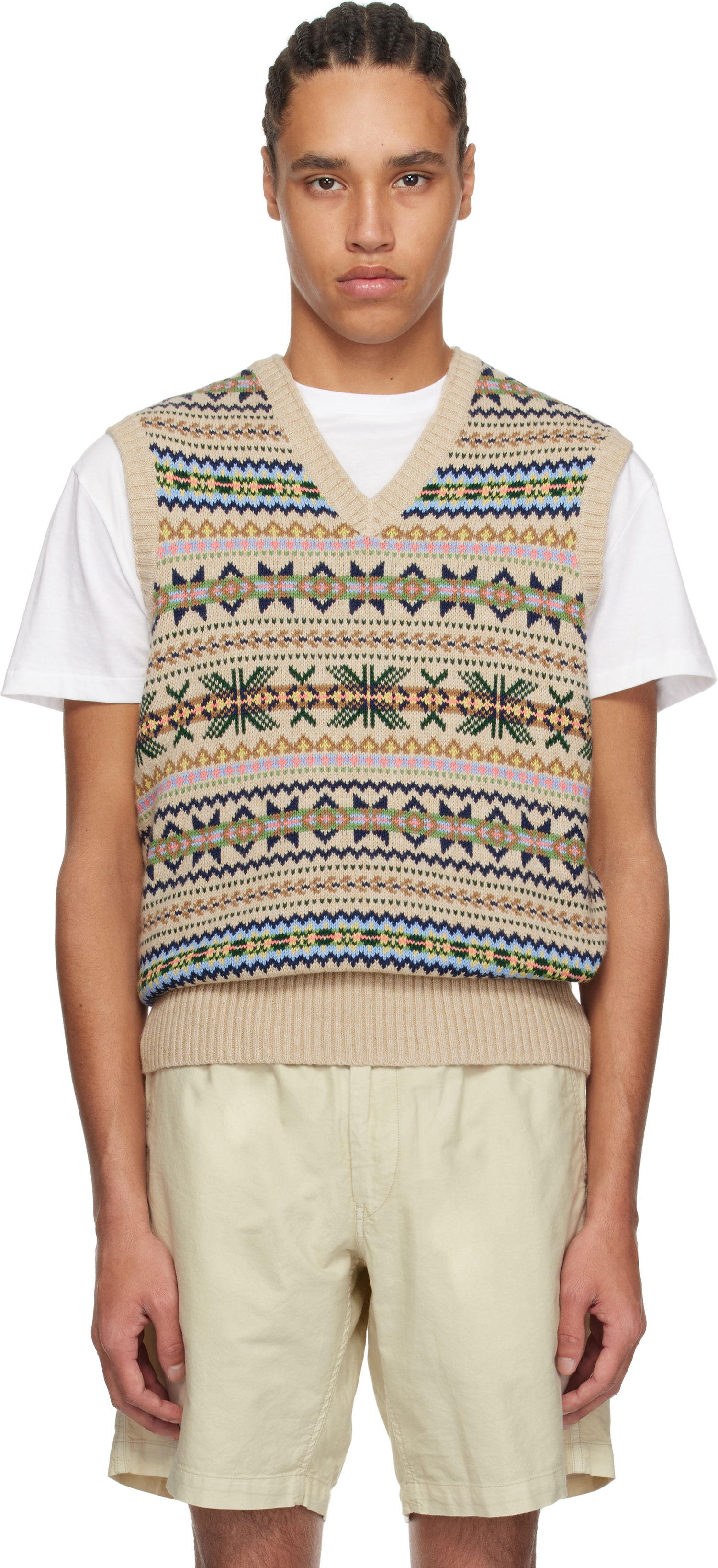 Sweater Polo by Ralph Lauren Polo Ralph Lauren Fair Isle Cotton-Cashmere Vest Beige | 710961781001, 0
