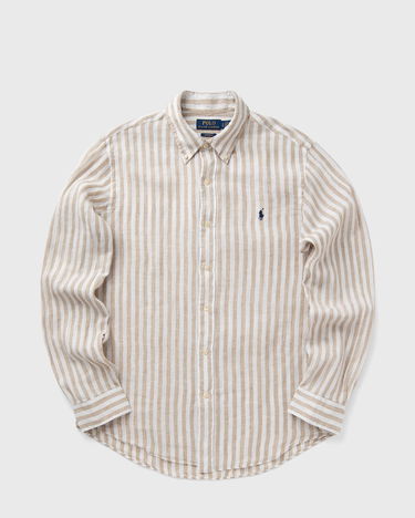 Skjorte Polo by Ralph Lauren Polo Ralph Lauren Striped Linen Sport Shirt Beige | 710969636002, 0