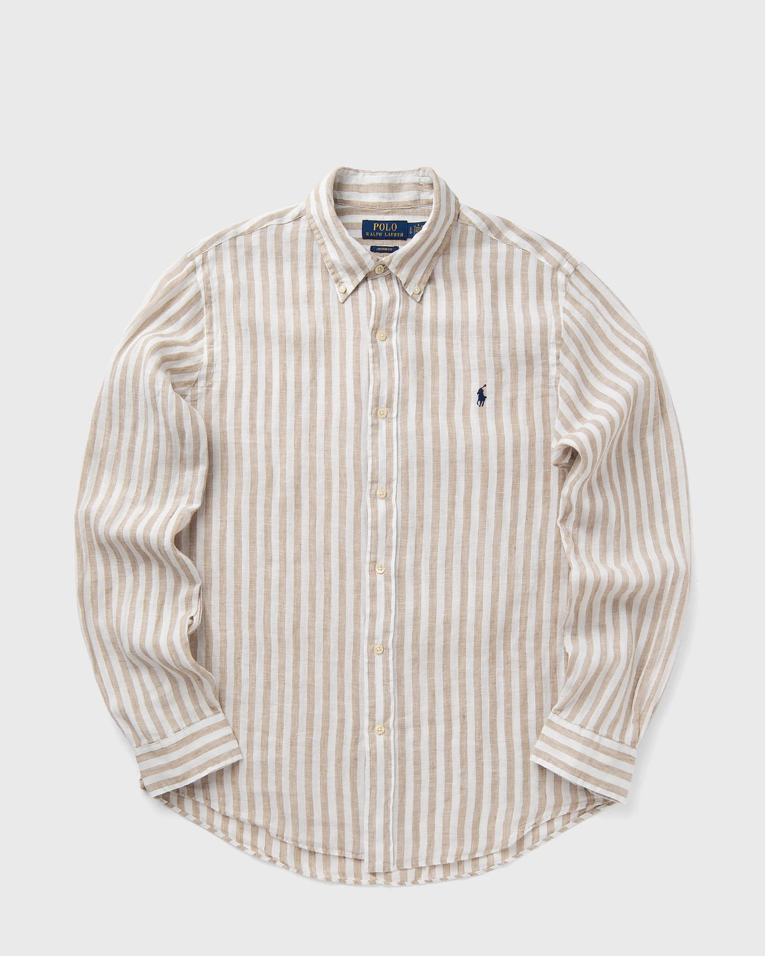 Skjorte Polo by Ralph Lauren Polo Ralph Lauren Striped Linen Sport Shirt Beige | 710969636002, 0