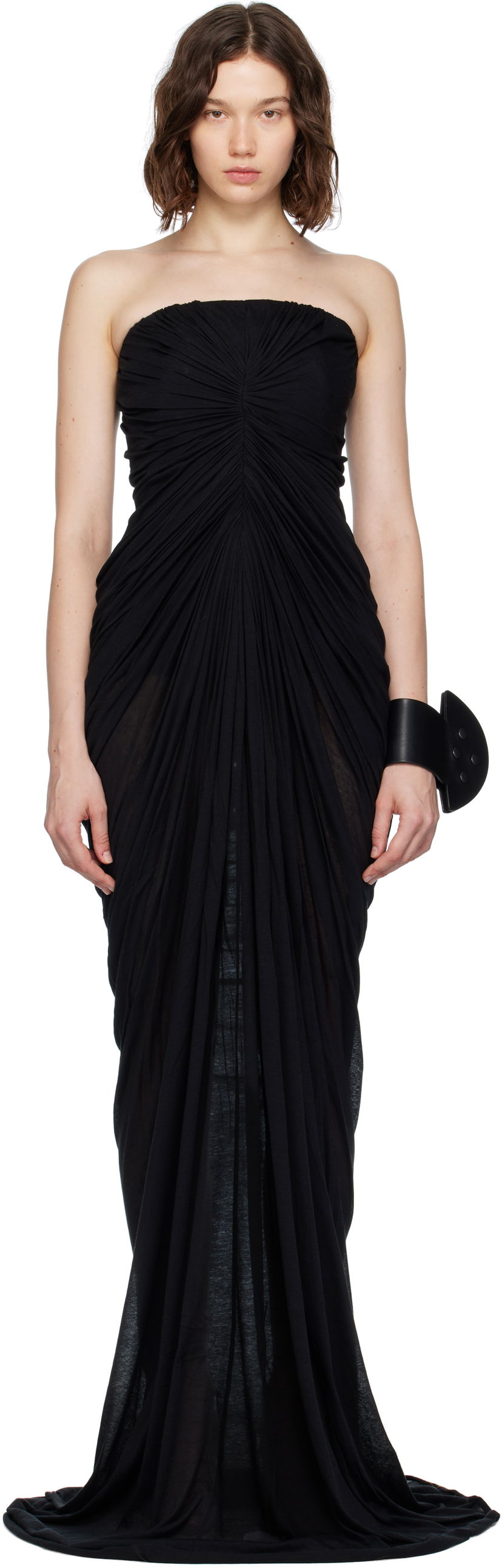 Kjole Rick Owens Rick Owens Concordians Bustier Unstable Maxi Dress Sort | RP02E4513 UC